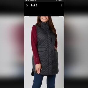Liz Claiborne Black Quilted Vest
